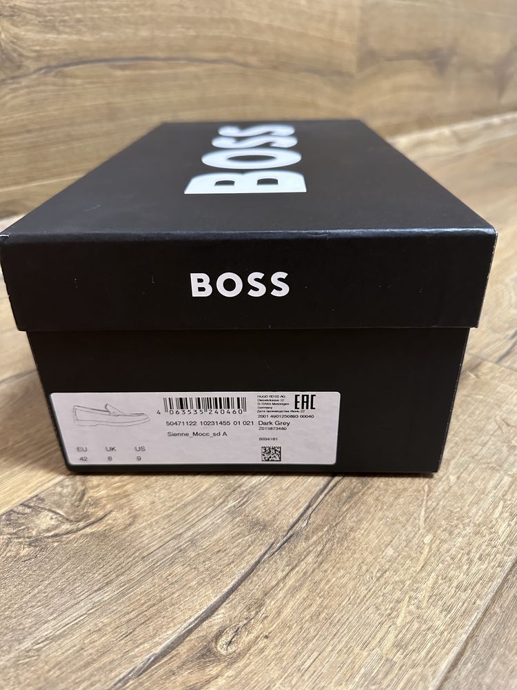 Hugo Boss мъжки мокасини – Sienne Mocc (Dark Grey)