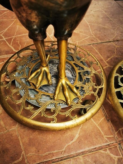 Vând păsări decorative lemn bronz exponat unicat