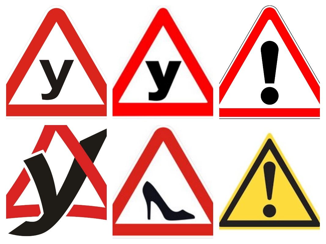 Наклеики знаки предупреждения на все автомобили в магазин и другие орг