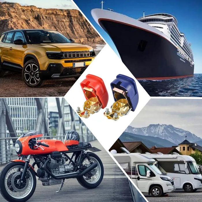 Set cleme rapide borne baterie 12V – auto, barca, rulota, ATV