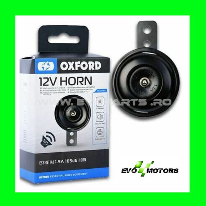 Claxon Moto Atv OXFORD 12V 105db Negru Cromat