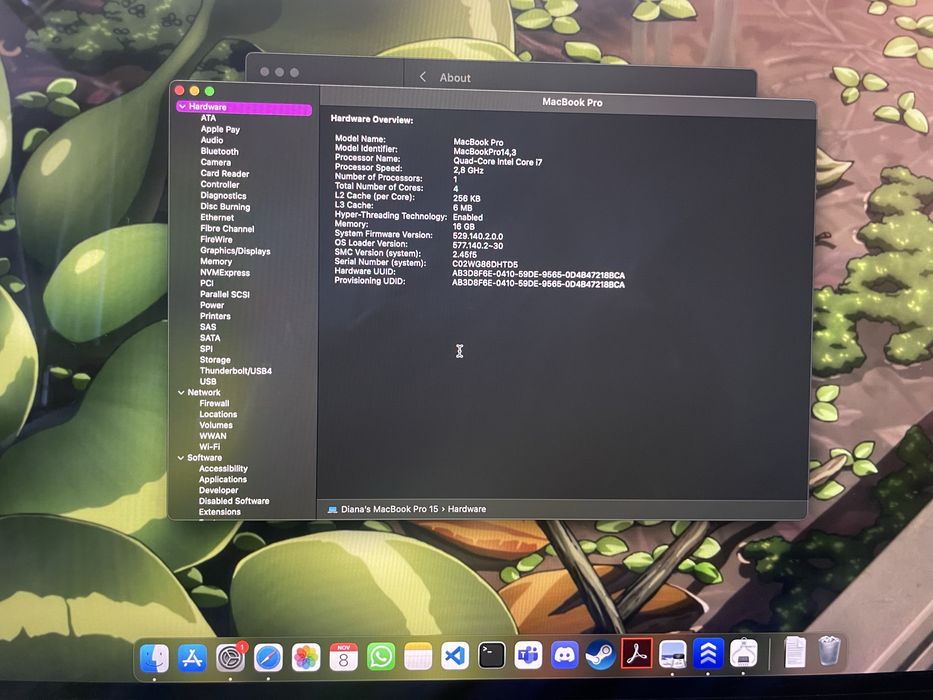 Macbook pro 15" 2017 touchbar
