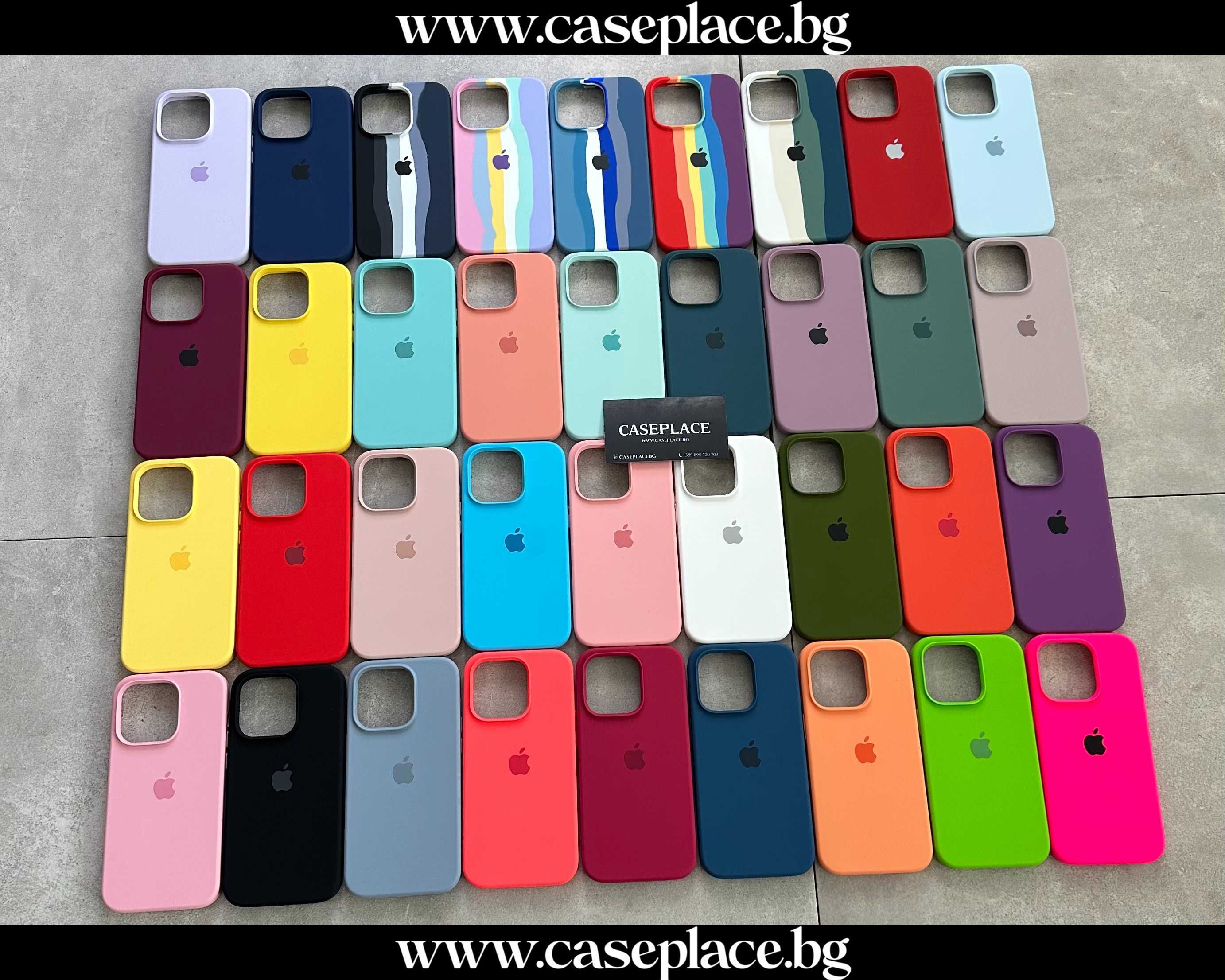 Силиконов Кейс Apple Case iPhone 15 Pro Max 14 Pro Max 13 12 11 Xs 8 7