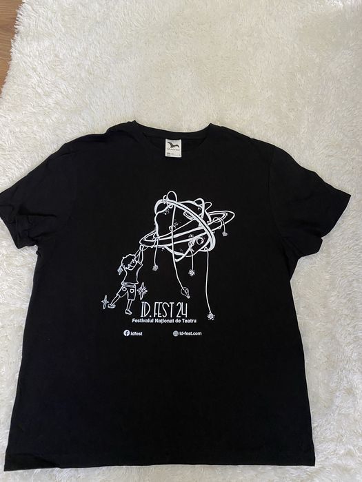 Tricou negru id fest unisex