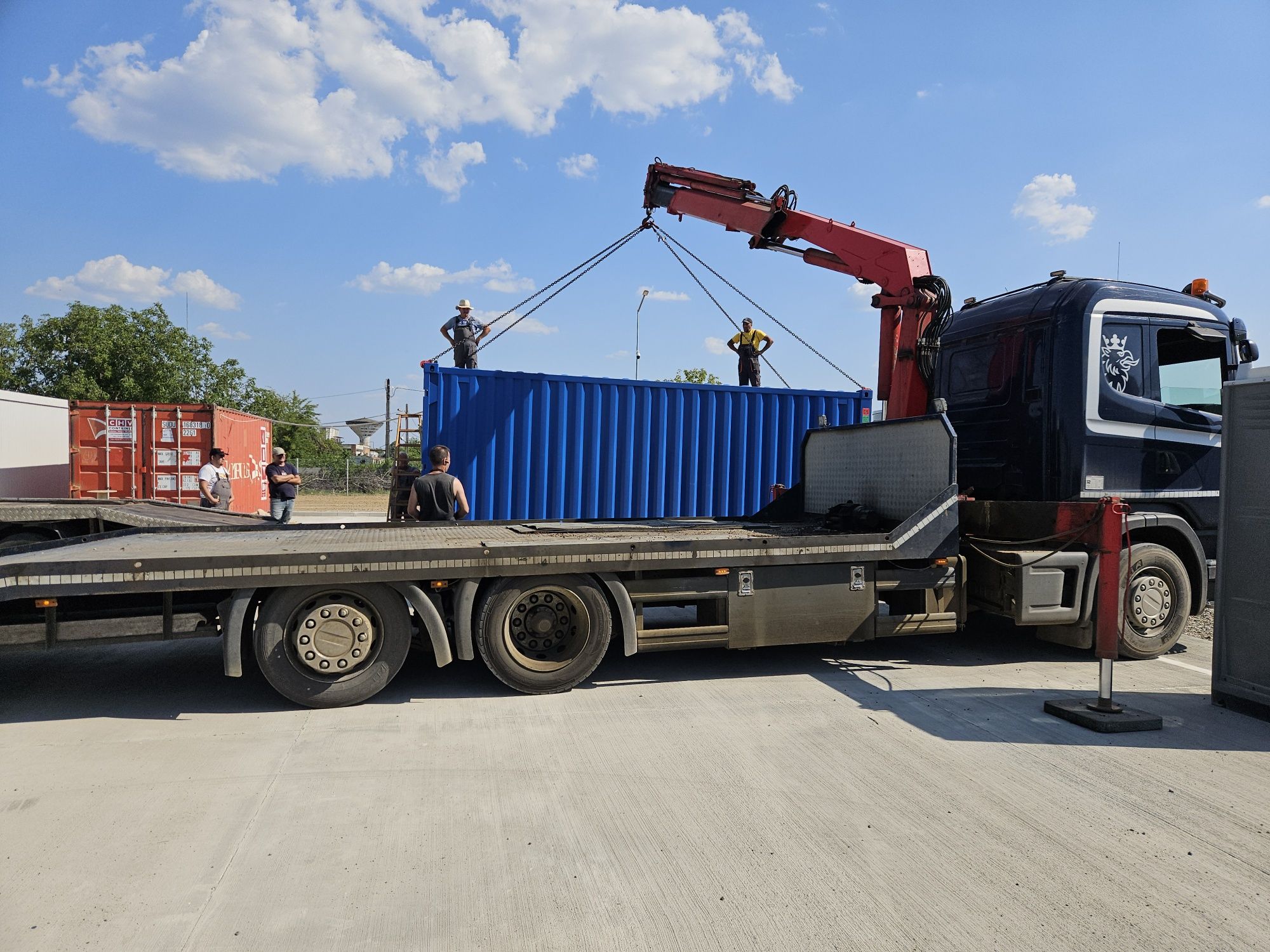 Scania autoplatforma cu macara de vanzare