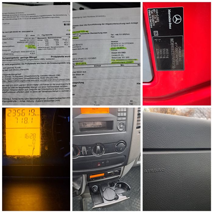 Mercedes Sprinter 313 CDI Doka cu7 locuri An 07/2014/235600 KM TUV NOU