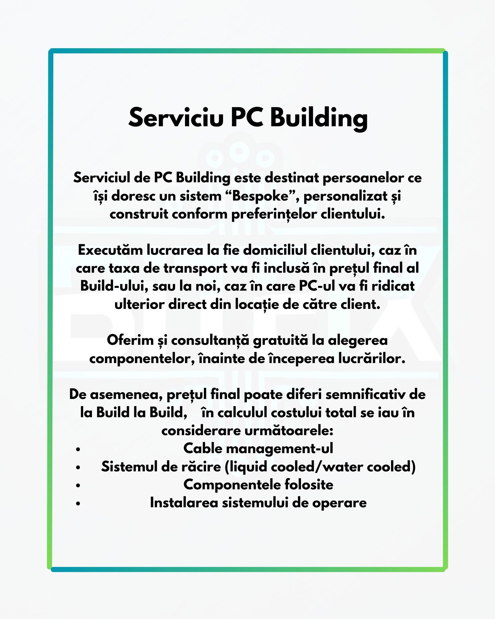 Service și asamblări calculatoare București