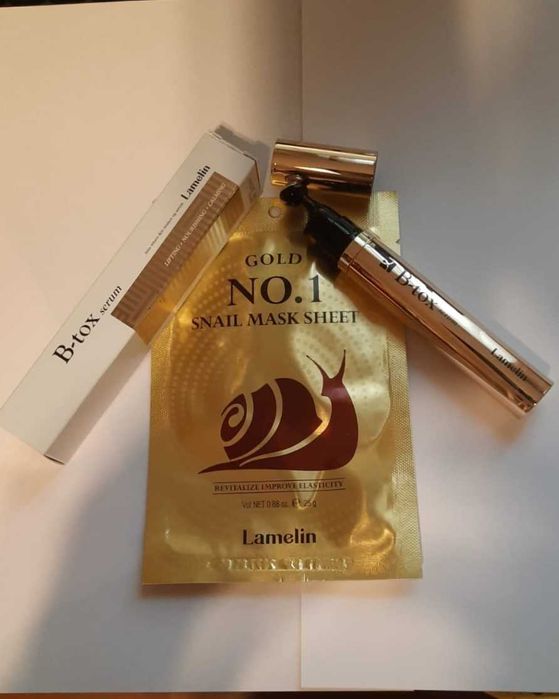 Ser B-tox 14,5ml și mască Gold nr. 1 Snail (Lamelin), producție Korea