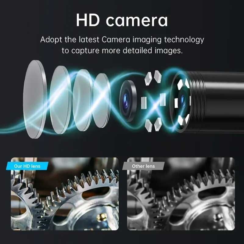 Endoscop video cablu camera 8mm