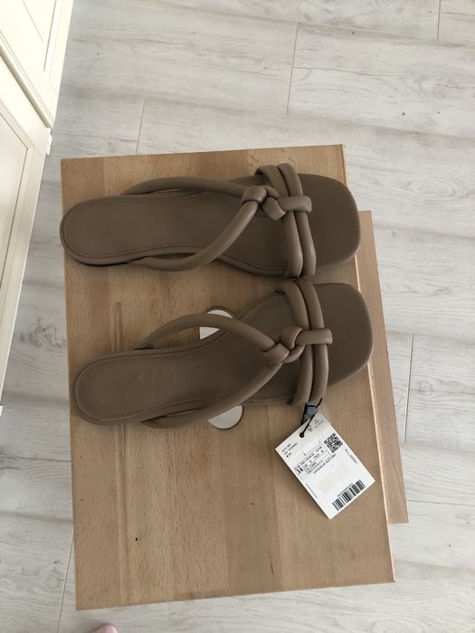 Sandale bej dama Mango Nou marimea 36