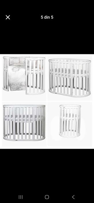 Pătuț rotind/oval 9 în 1