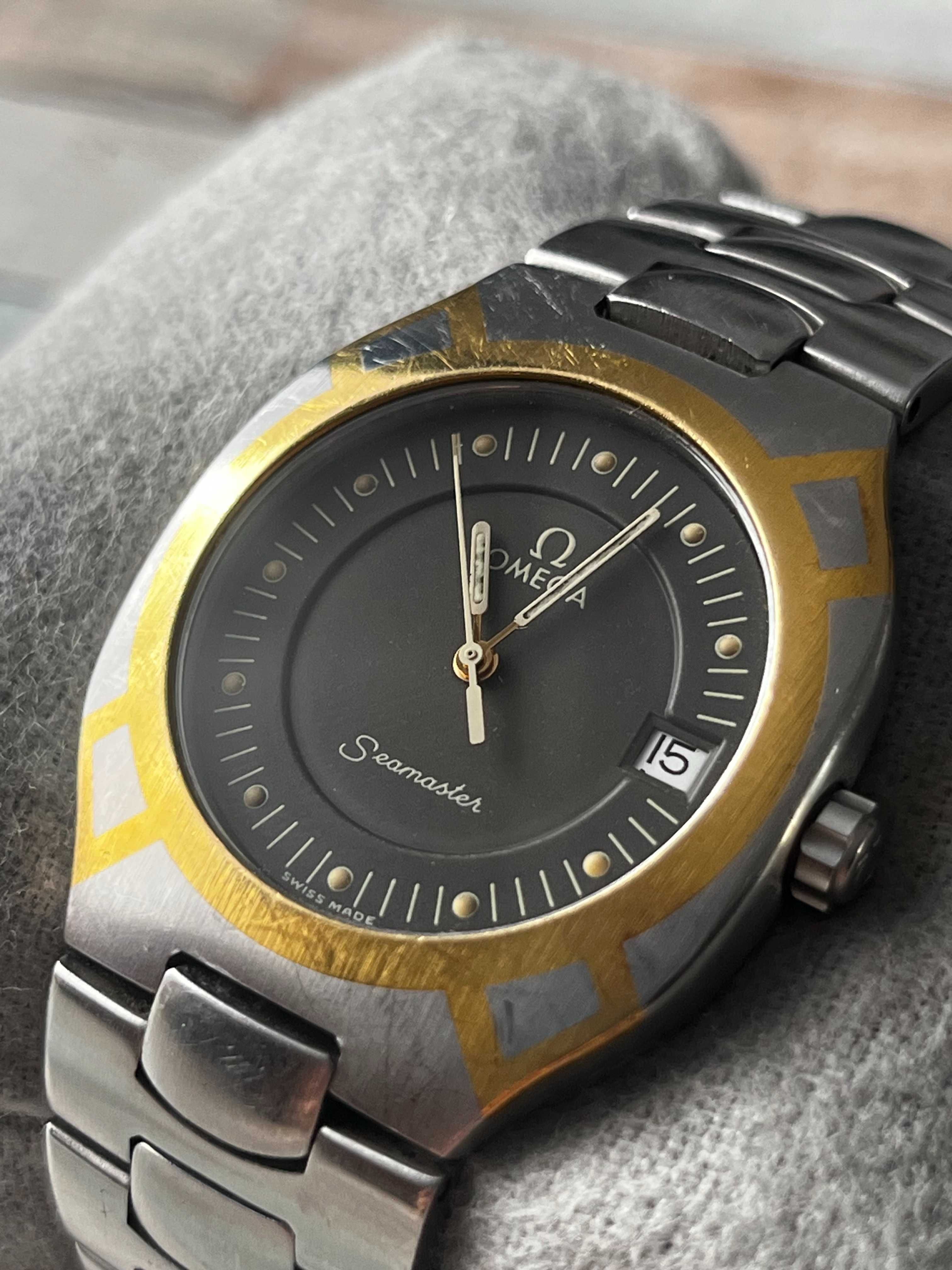 Omega Seamaster Polaris Aur Otel -Masculin anii 1990-1999