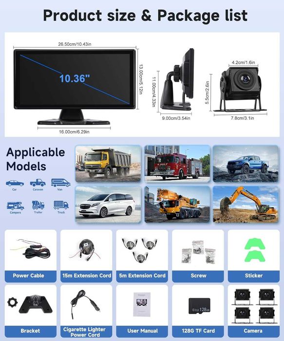 Navigatie GPS 4 camere Carplay wireless Android Auto,monitor 10.36inch