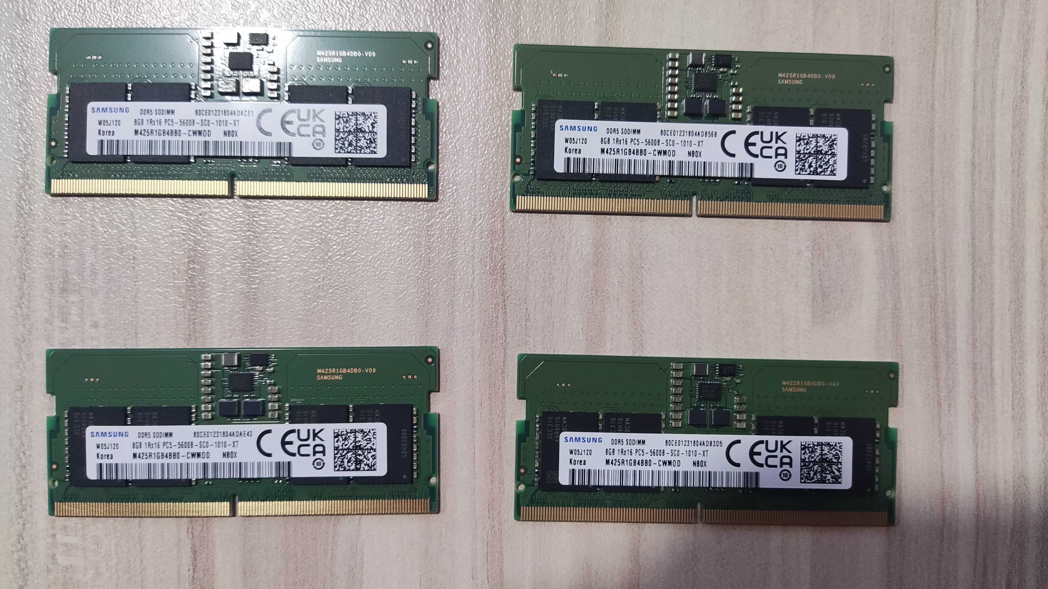 Чисто нови 16GB DDR5 Samsung 2x8GB 5600Mhz SODIMM за лаптоп