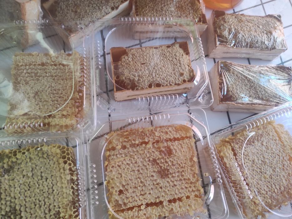 Сотовый мёд со своей пасики