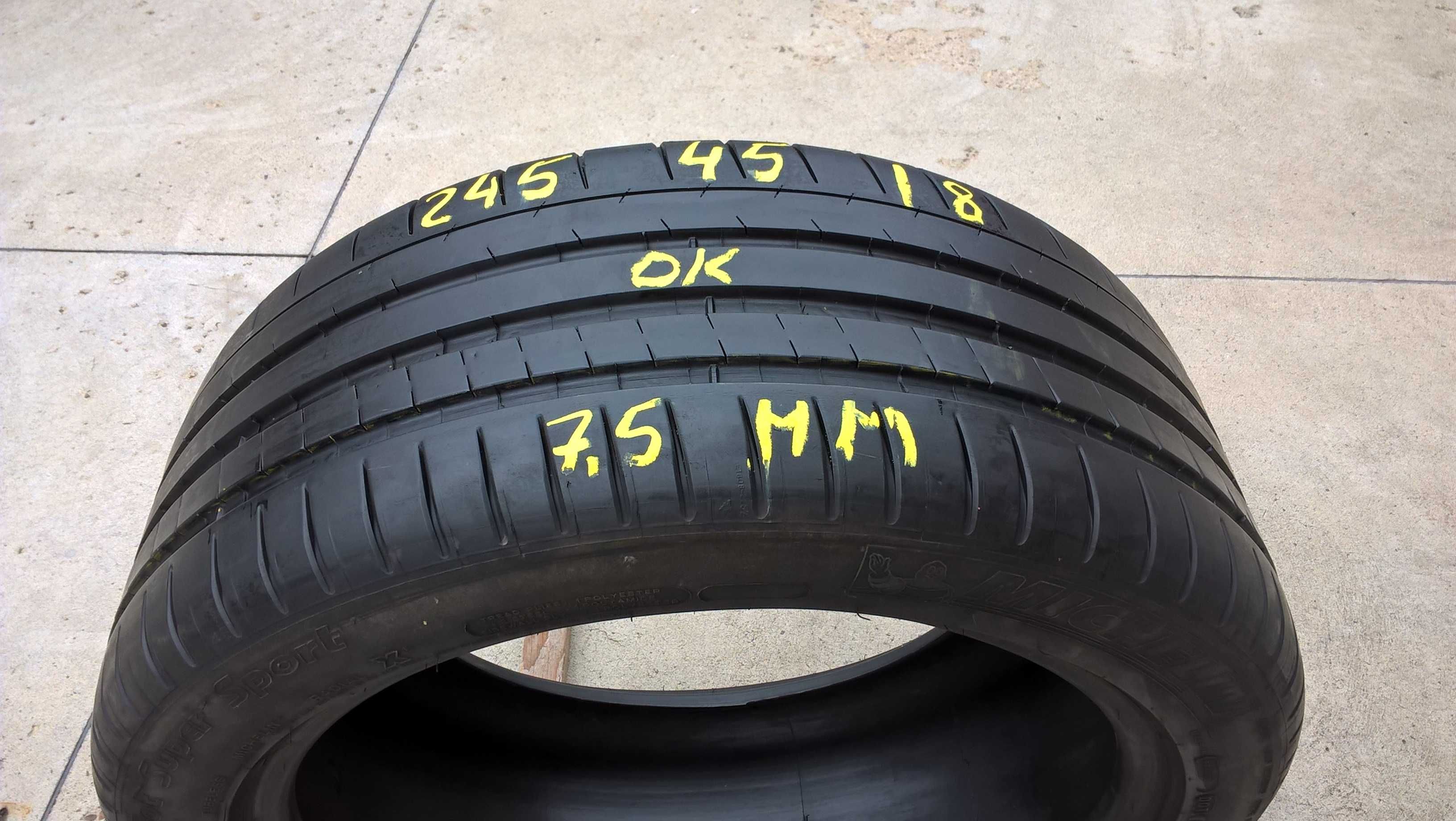 O anvelopa de vara 245 45 18 michelin pilot super sport cu 7,5 mm