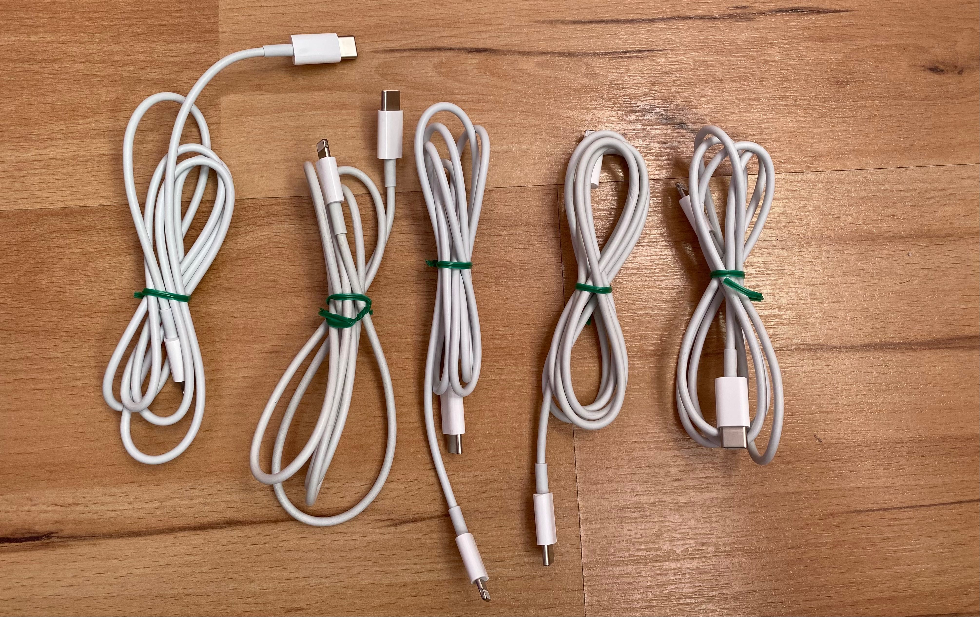 5 x Оригинални Apple USB Кабели за Iphone Бял Fast Charger