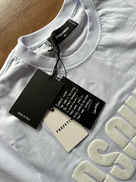 Мъжка,памучна,бяла тениска Dsquared