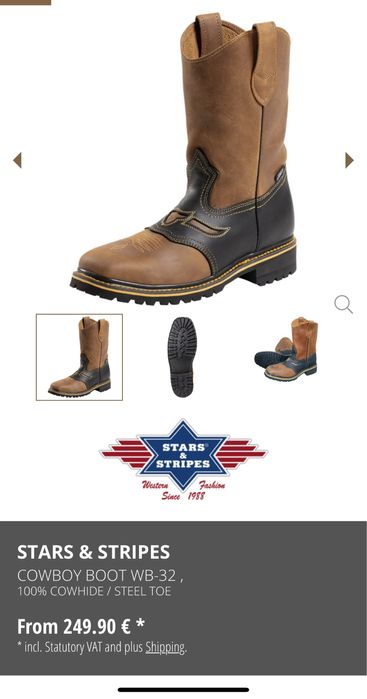 Ghete,cizme lucru,western,Stars&Stripes,marime42