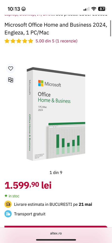 Licenta Office Home & Business 2024 1pc/mac medialess sigilata!
