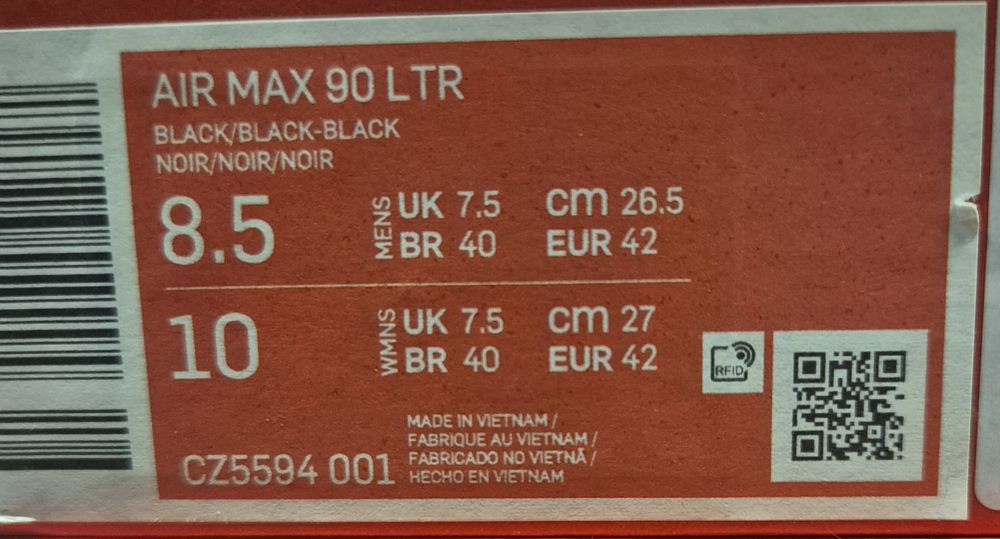 Nike Air Max 90 Leather All Black