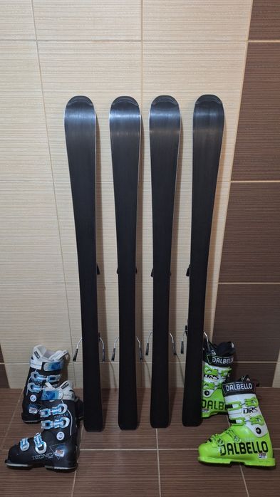 Set schiuri 140cm salomon-clapari ski copii