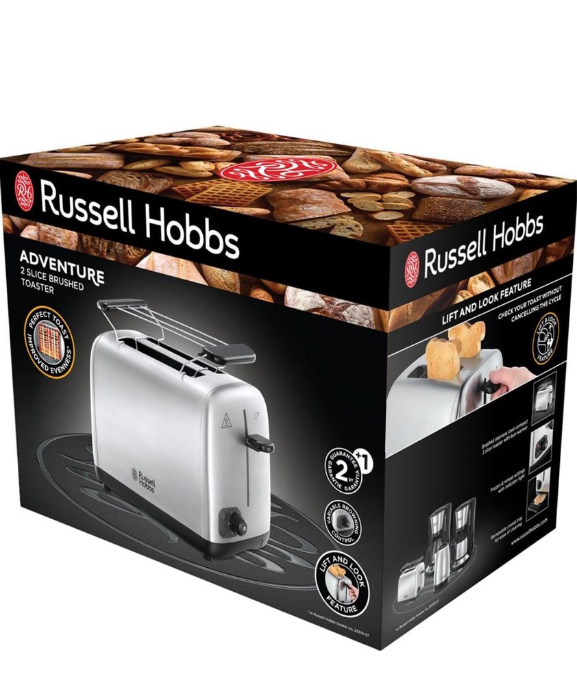 Prajitor de  paine Russell Hobbs Adventure din oțel inoxidabil