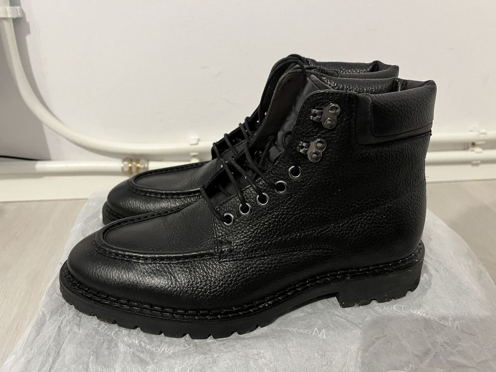 Ghete din piele neagra Massimo Dutti, marimea 41 - barbati