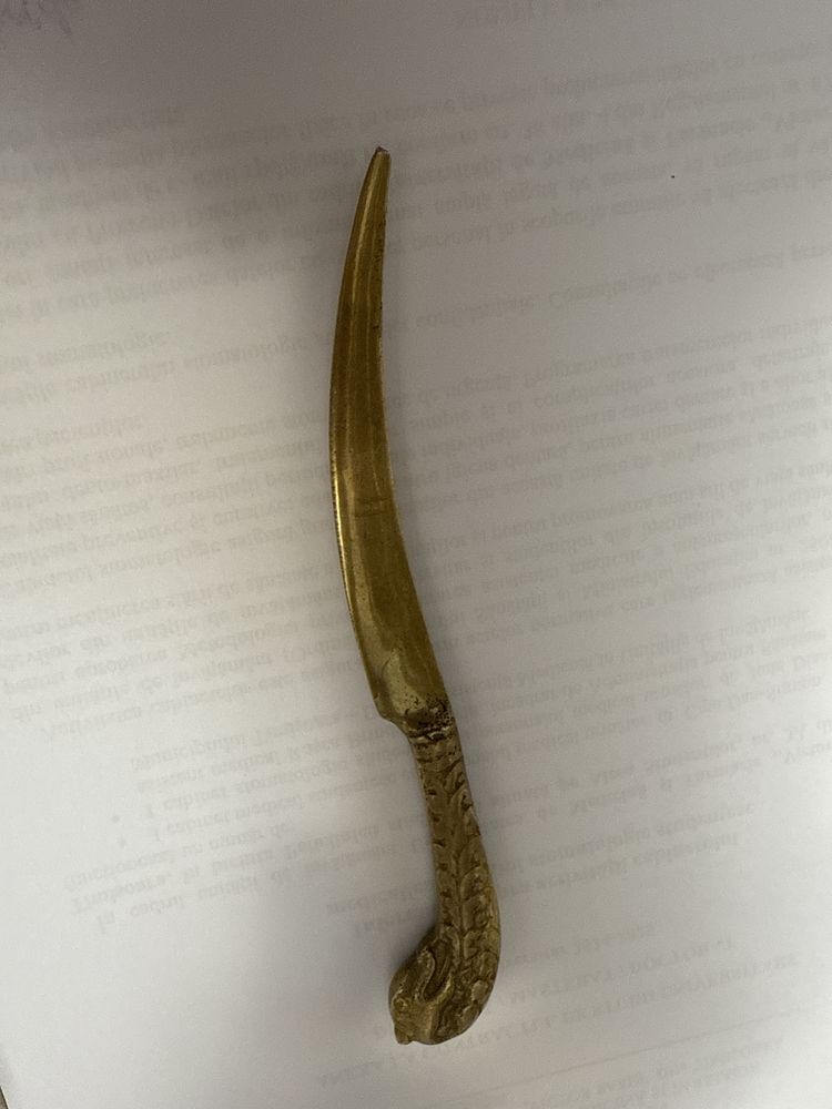 Cutit de birou Vintage , Turcia, Metal Bronzat