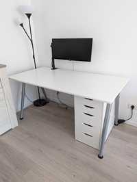 Birou alb ikea THYGE 160 x 80 cm înălțime reglabilă