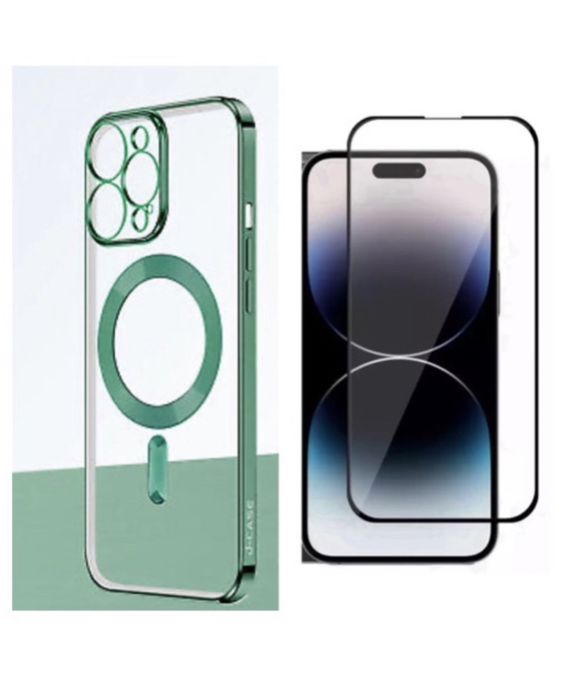 Iphone 14/15/16/PRO/17/MAX/PLUS Husa Electro Wireles si Folie Sticla