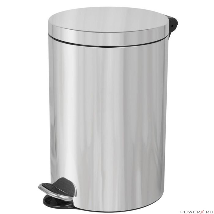 Cos de gunoi cu pedala si capac soft close, capacitate 12 litri, gri,