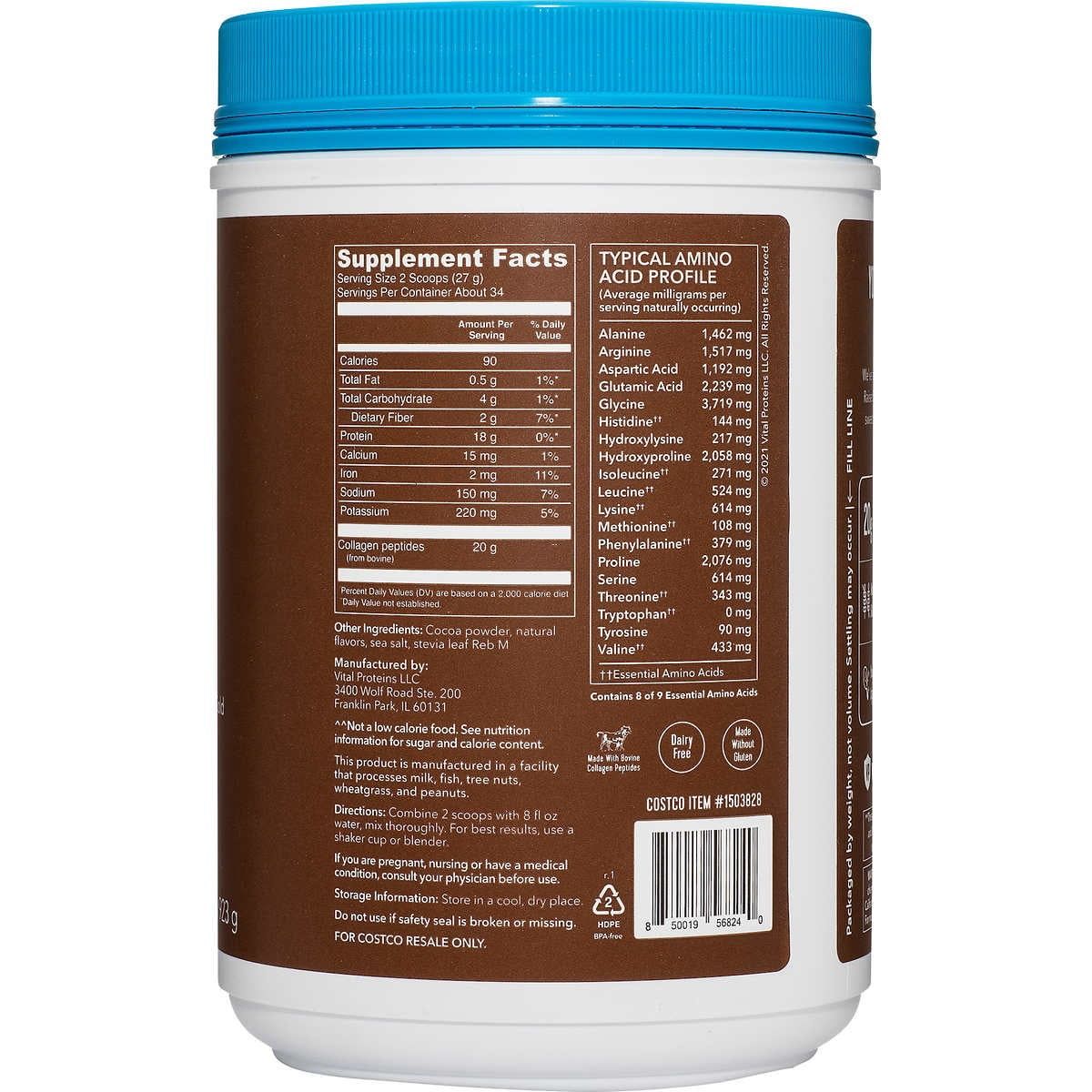 Vital Proteins Collagen chocolate 923 grm