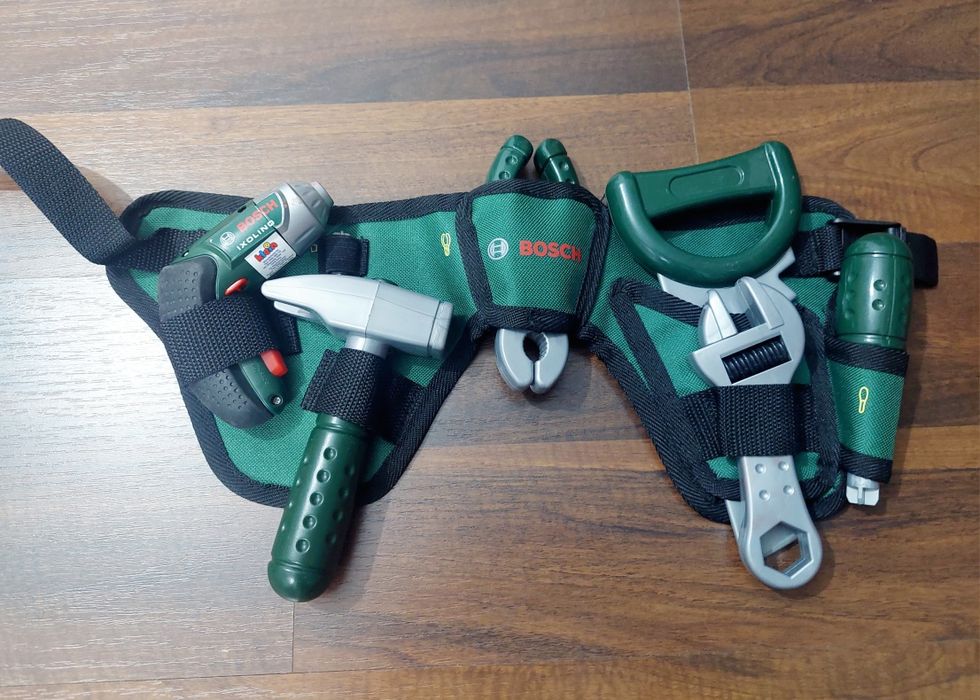 Set centura BOSCH cu unelte și scule pentru copii