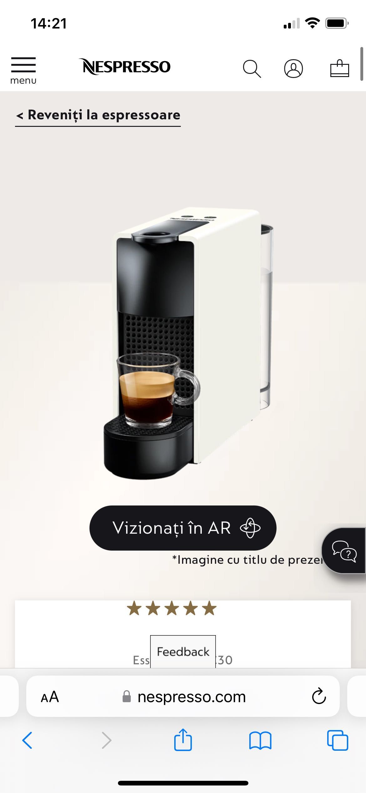 Aparat cafea Nespresso