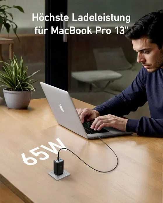 100W и 200W 5A Quick Charger/3 Port Super Fast Chargers-Black in color