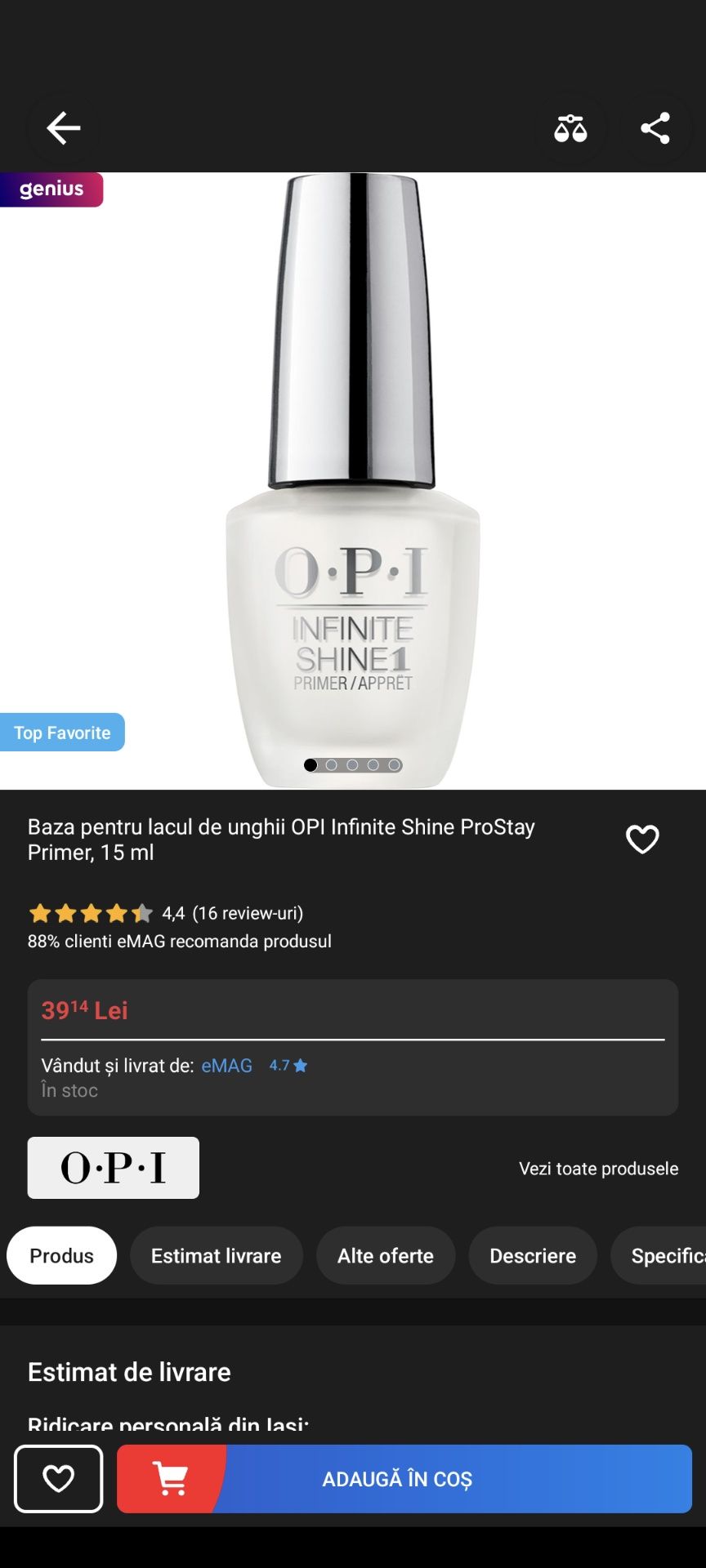 Baza OPI Primer și Lac de unghii OPI Nail Lacquer Bubble Bath, 15 ml