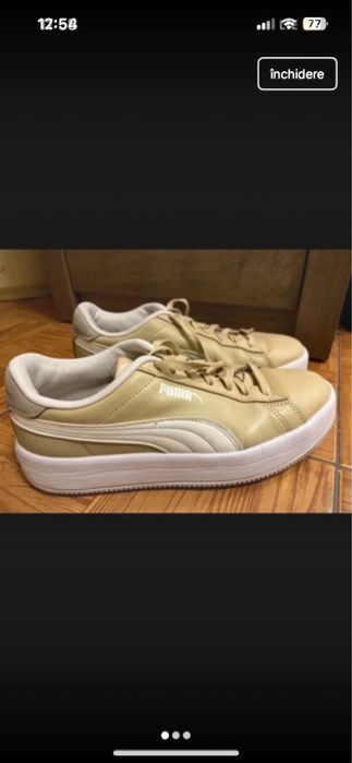 adidasi puma,culoare bej