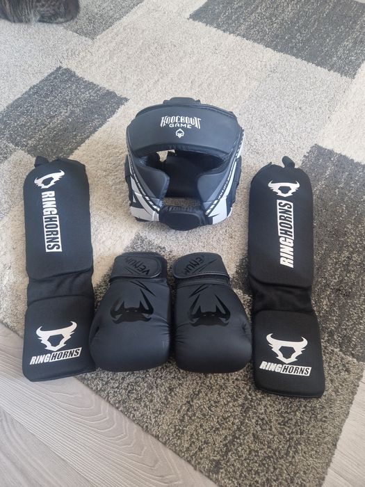 Mănuși box kikbox tibiere protecție inghinala
