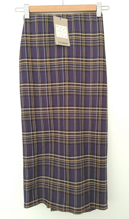 Fusta midi carouri Pull&Bear