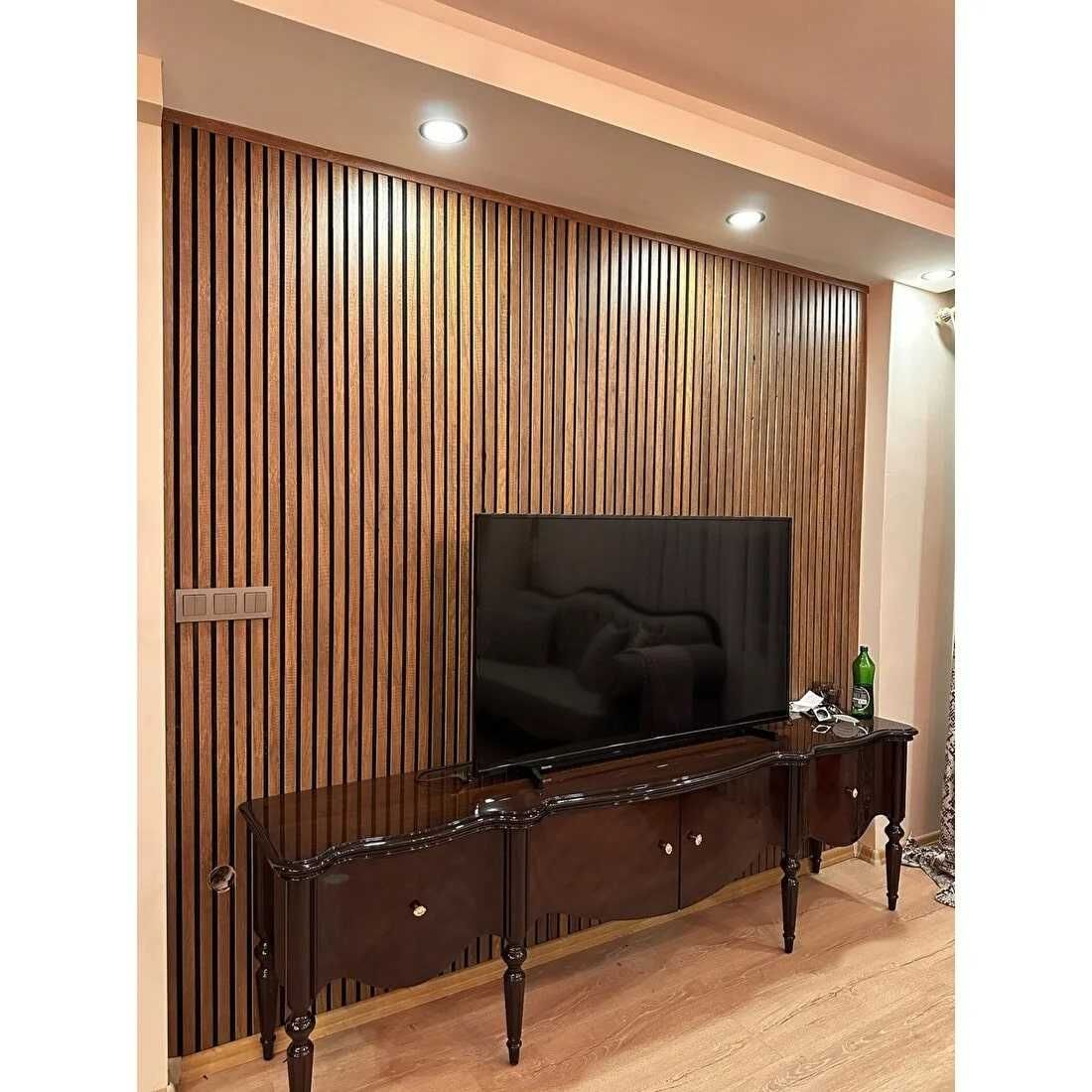 Декоративен стенен панел - MDF – Дъб барок – 60 x 280 см