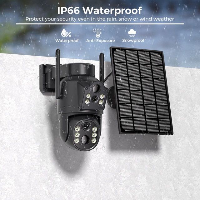 Quyosh paneli WiFi IP kamera 360 PTZ Solar camera