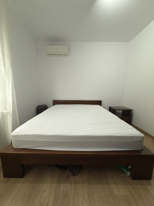 Pat Lemn Masiv 160x200 + noptiera