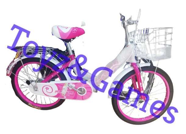 Bicicleta cu cos metalic si portbagaj  16'' Roz(avem si alte marimi)