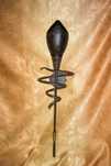 Aplica Electrica Faclie, Stil Medieval, Fier, Foita Aur 24K, Vintage