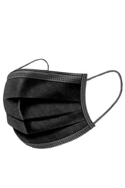 Masca de protectie neagra, unica folosinta, 3 straturi- set 50 masti