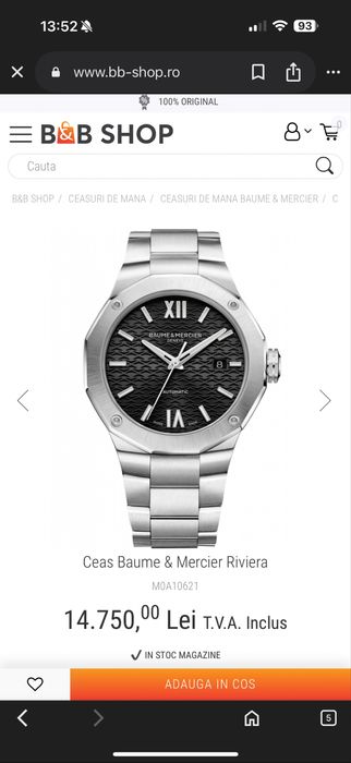 Vand Ceas Baume & Mercier Riviera