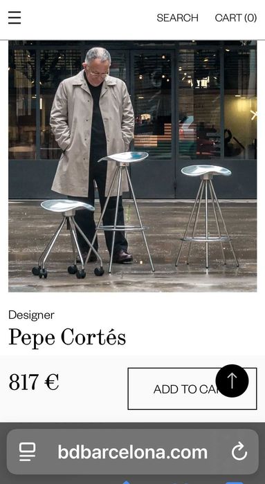 4 броя дизайнерски бар столове JAMAICA by Pepe Cortes