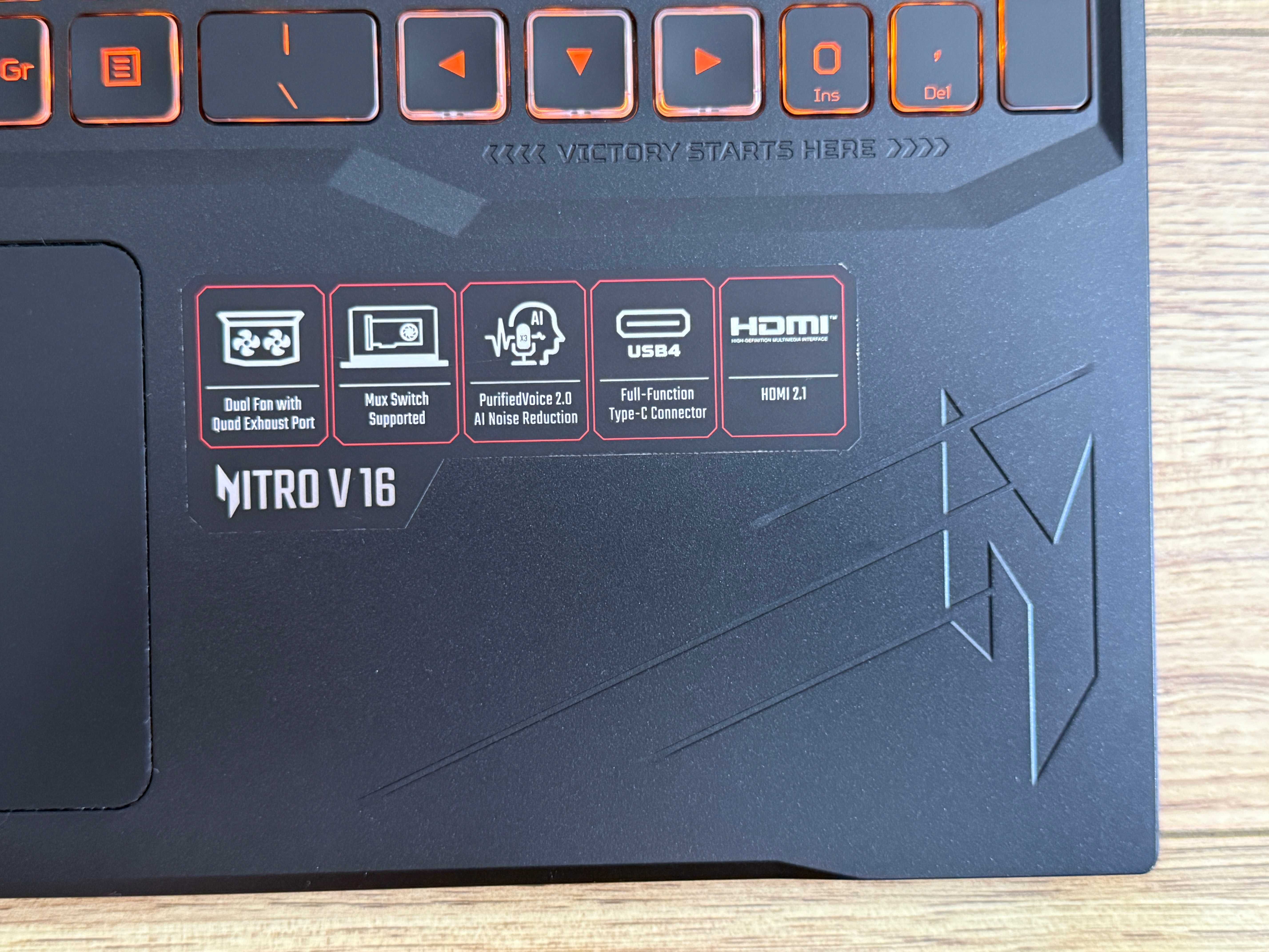 НОВ!165Hz 3ms NITRO 16`Ryzen 7-8845HS/16GB DDR5/1TB NVMe/RTX 3050-6GB
