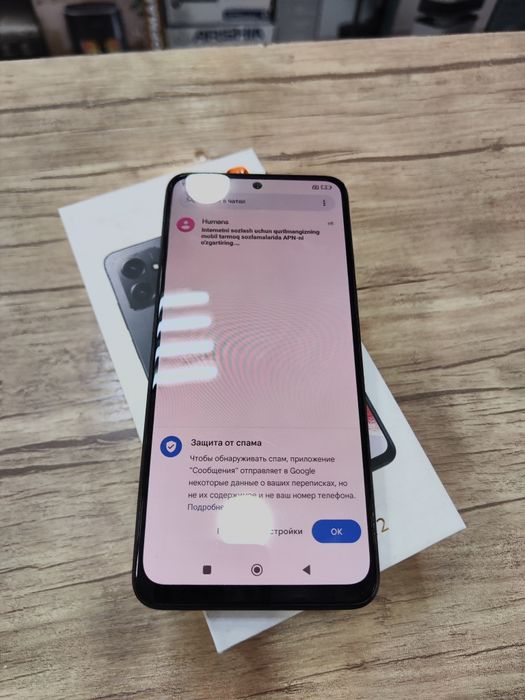 Redmi note 12 6/128 karopka dakument ekranda azgina foni bor
